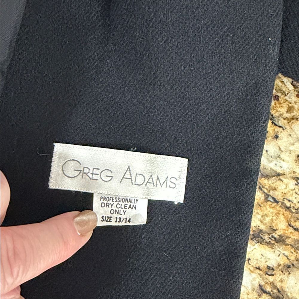 Greg Adams Black Wool Blazer Jacket Women’s Size 13/14 Classic Tailored - Picture 11 of 13